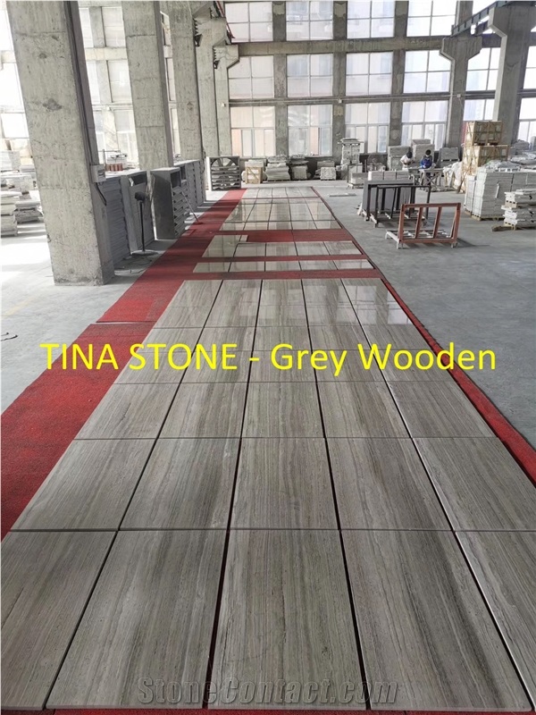 Grey Wooden Marble Stone Tiles Slabs Wall Floor