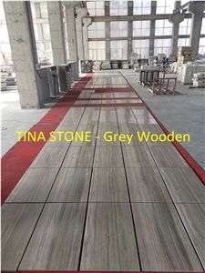 Grey Wooden Marble Stone Tiles Slabs Wall Floor