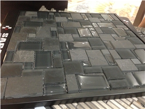 Interior Stone Glass Mosaic with Marble Composited