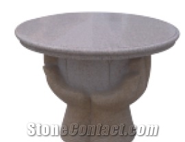 Landscaping Red Granite Garden Table Sets
