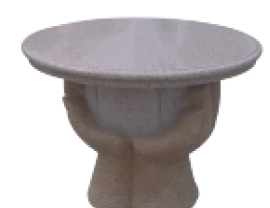 Landscaping Red Granite Garden Table Sets