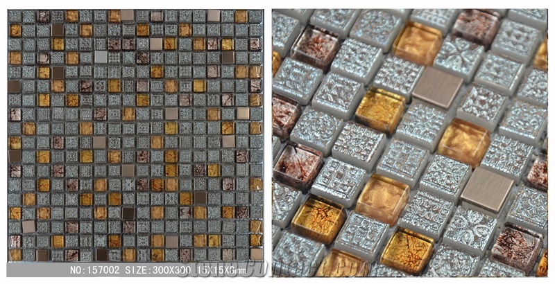 Stone Ceramic Multicolor Mosaic Wall Floor