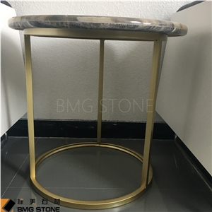 Brown Round Tiger Onyx Table Tops, Recetion Desk