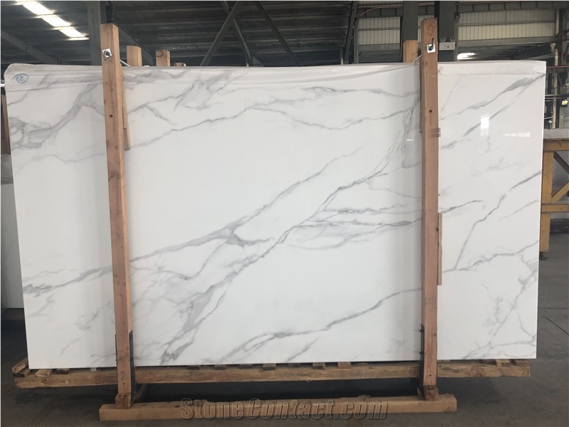 Calacatta White Marble Slabs Slabs
