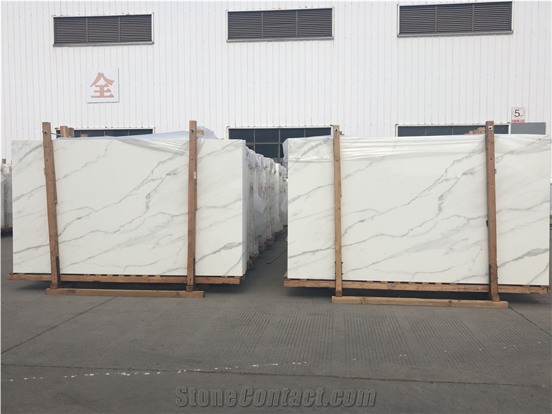 Calacatta White Marble Slabs Slabs