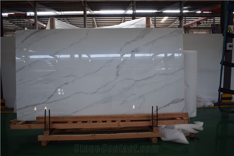 Italy White Marble Flooring Tile Calacatta Gold
