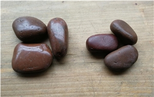 Dark Brown River Stone Pebble Ordinary Polished