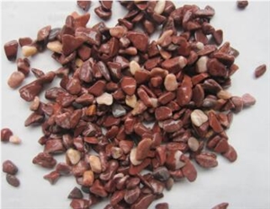 Dark Red Crushed Chips Washing Rice Stone