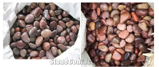 Polished Red Pebble River Stone