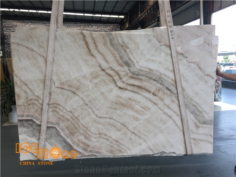 Chinese Beige Onyx Slabs Tiles