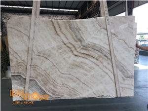 Chinese Beige Onyx Slabs Tiles