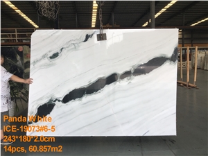 Panda White Marble Slabs Tiles Blocks Big Quantity
