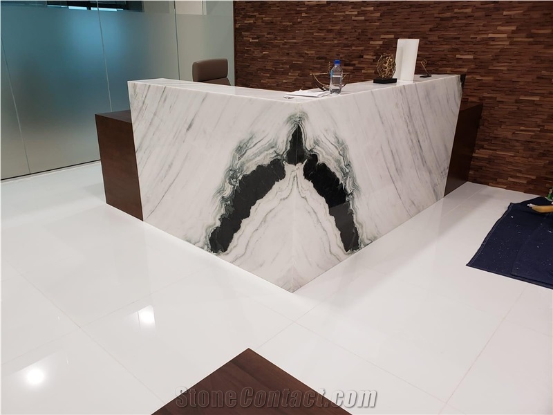 Panda White Marble Slabs Tiles Blocks Big Quantity
