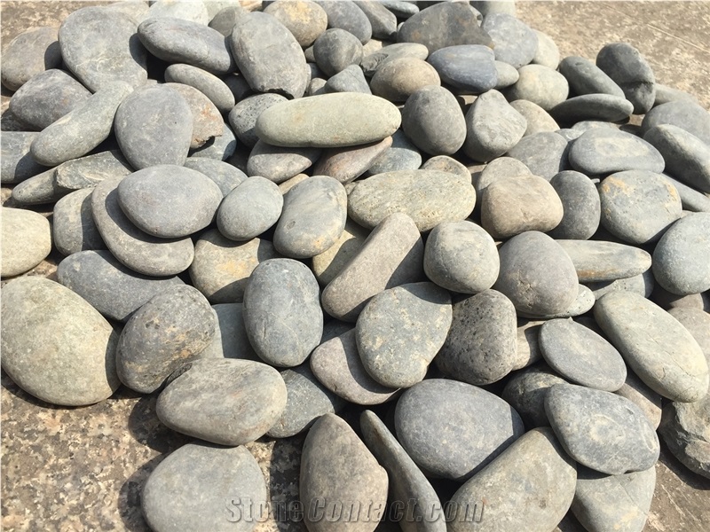 Dark Grey River Pebble ,Pebble Paving