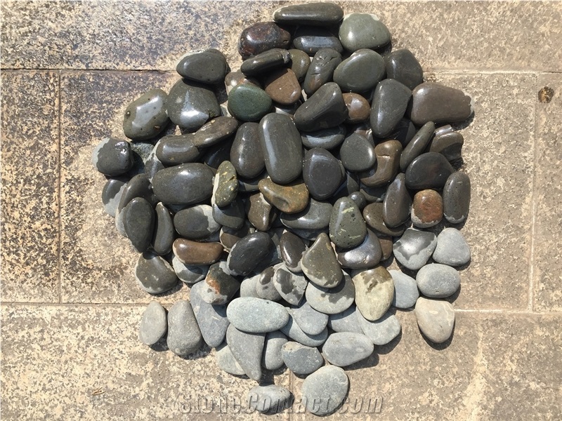 Dark Grey River Pebble ,Pebble Paving