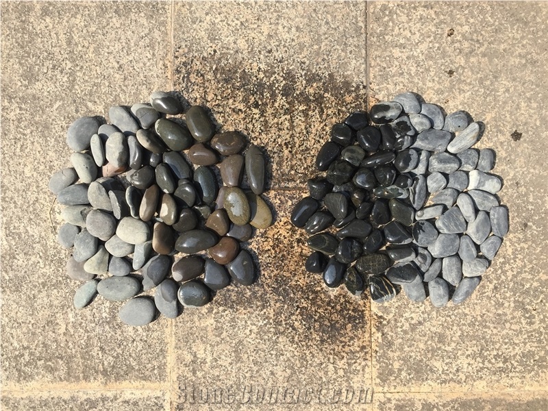 Dark Grey River Pebble ,Pebble Paving