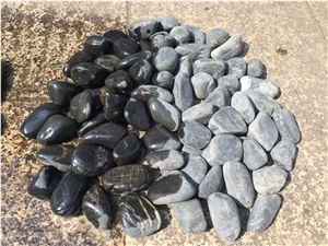 Natural Black River Pebble Stone, Black Pebble