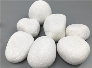 White Mechanism Pebble ,Tumbled Pebble