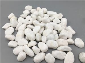 White Mechanism Pebble ,Tumbled Pebble