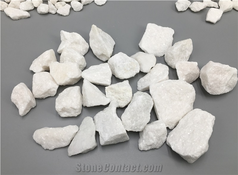 White Mechanism Pebble ,Tumbled Pebble