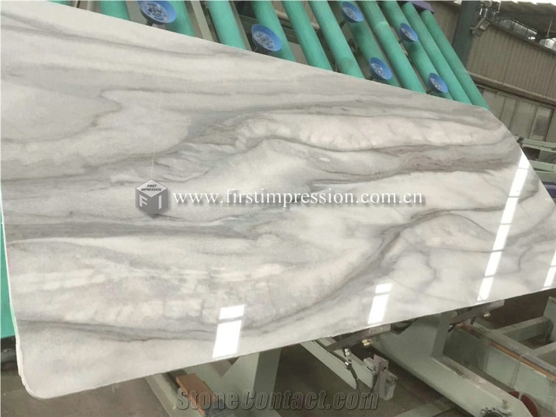 New Polished Cloudy White Marble Slabs,Tiles