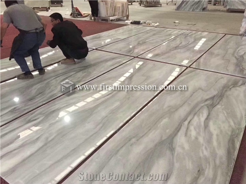 New Polished Cloudy White Marble Slabs,Tiles
