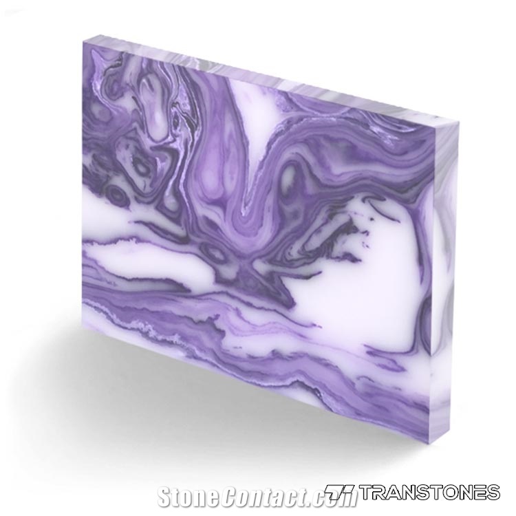 Artificial Onyx Purple Polished Alabaster Sheet