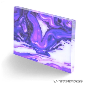 Artificial Onyx Purple Polished Alabaster Sheet