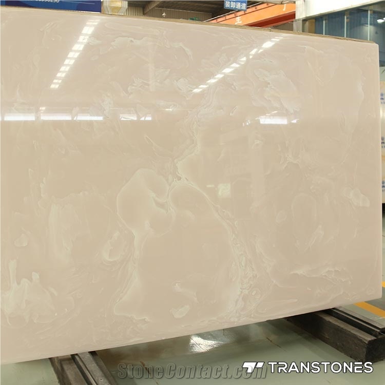 Artificial Stone Pink Alabaster Acrylic Sheet