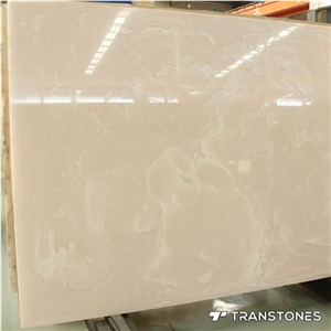 Artificial Stone Pink Alabaster Acrylic Sheet