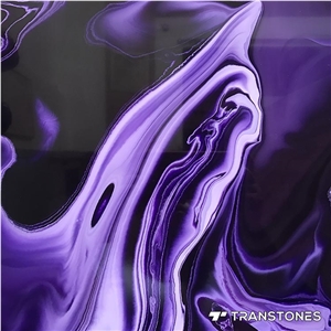 Faux Backlit Purple Alabaster Sheet Countertops