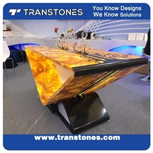 Manufacture Artificial Stone Yellow Tabletop Decor