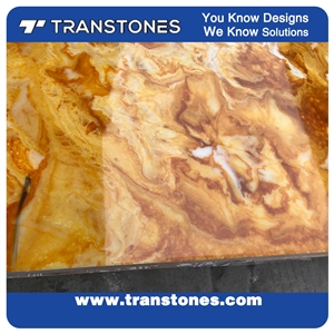 Manufacture Artificial Stone Yellow Tabletop Decor