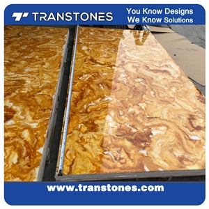 Manufacture Artificial Stone Yellow Tabletop Decor