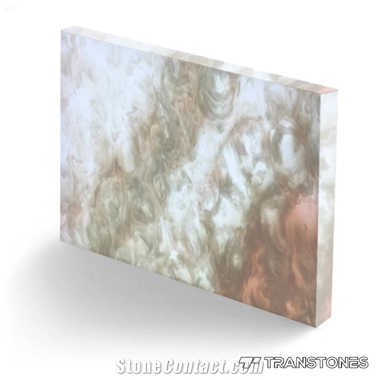 Transparent Artificial Onyx Wall Stone Slabs