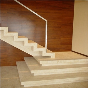 Crema Marfil Beige Marble Staircase Price For Design