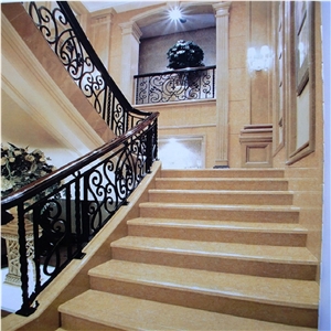 Crema Marfil Beige Marble Staircase Price For Design