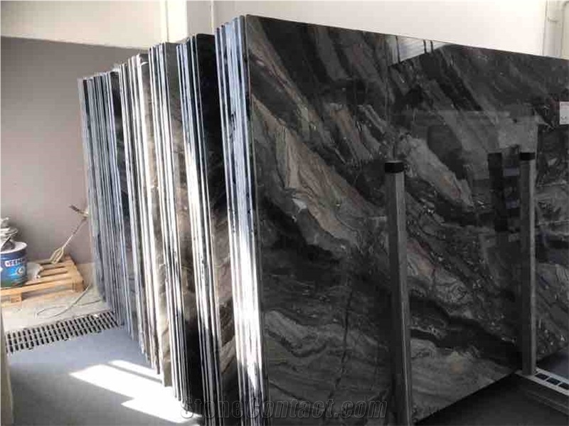 Arabescato Orobico Dark Marble Slabs