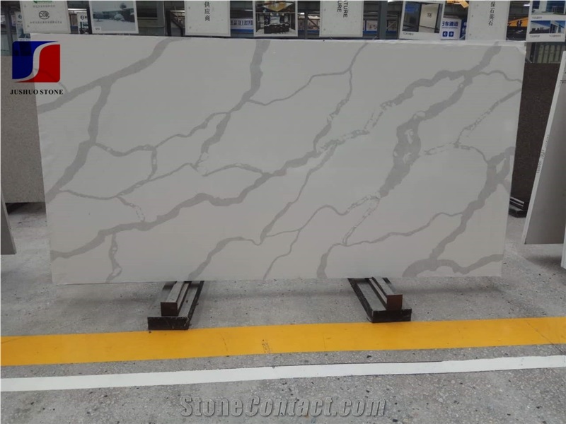 Calacatta White Quartz Stone Artificial Stone Slab