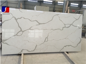 Calacatta White Quartz Stone Artificial Stone Slab