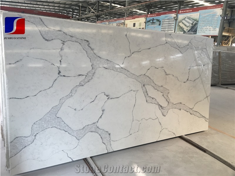 Calacatta White Quartz Stone Artificial Stone Slab
