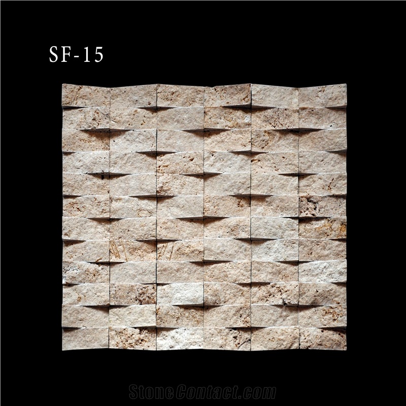 Split Face Marble and Travertine Mosaic