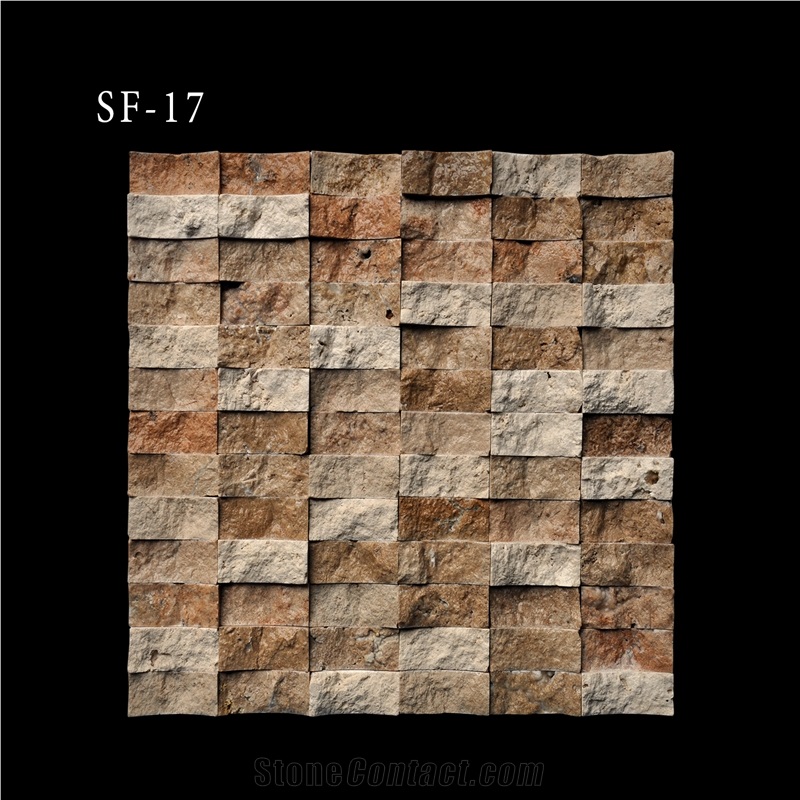 Split Face Marble and Travertine Mosaic