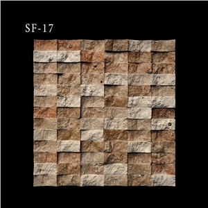 Split Face Marble and Travertine Mosaic
