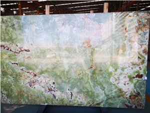 Ancient Green Multicolor Verde Pakistano Onyx Slab
