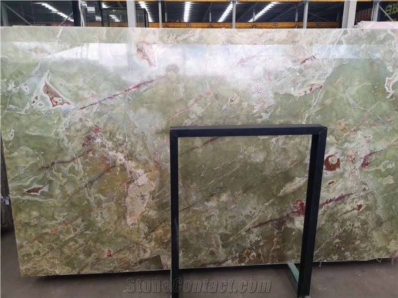 Ancient Green Multicolor Verde Pakistano Onyx Slab