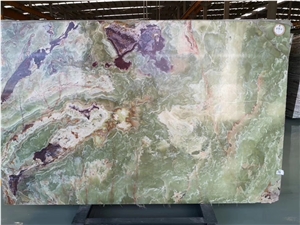 Ancient Green Multicolor Verde Pakistano Onyx Slab