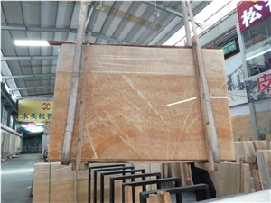 China Yellow Onyx Tiles Stone Wall Decor Slabs