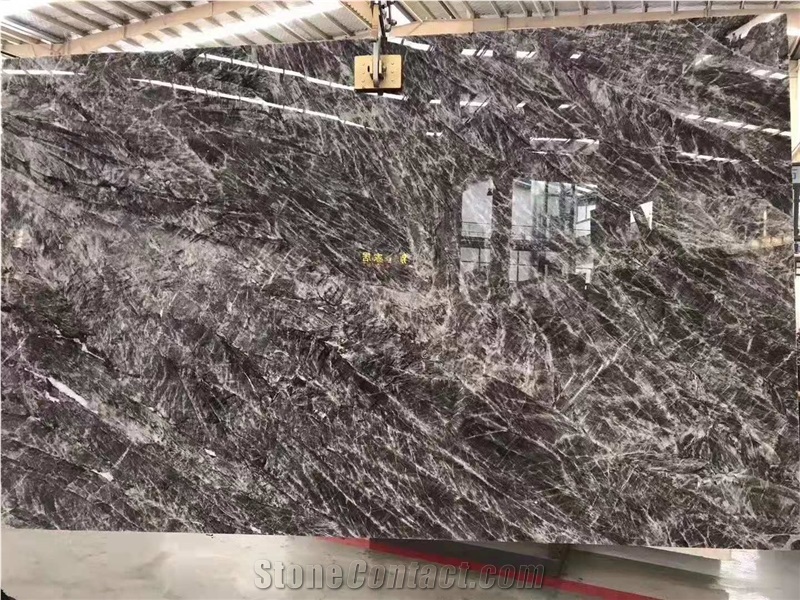 Greece Silver Grey Marble Slabs For Hotel Applications