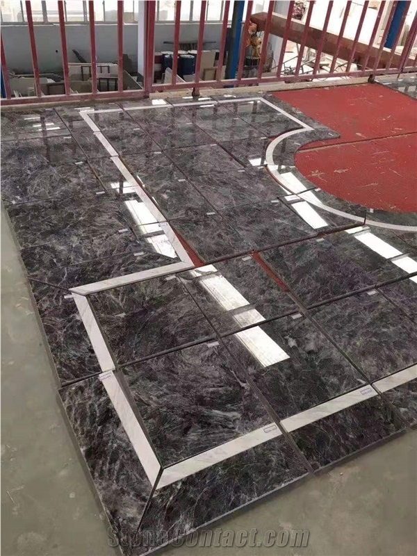 Greece Silver Grey Marble Slabs For Hotel Applications